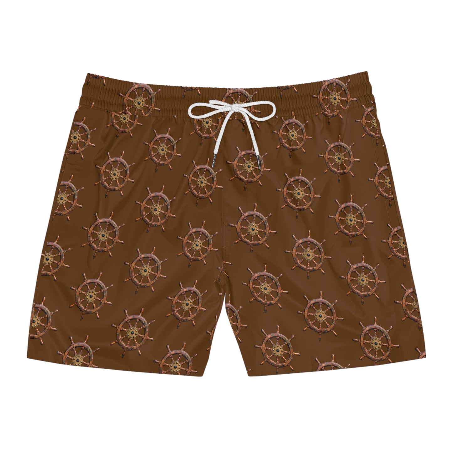 Men's Swim Shorts with Captains Wheel Design
