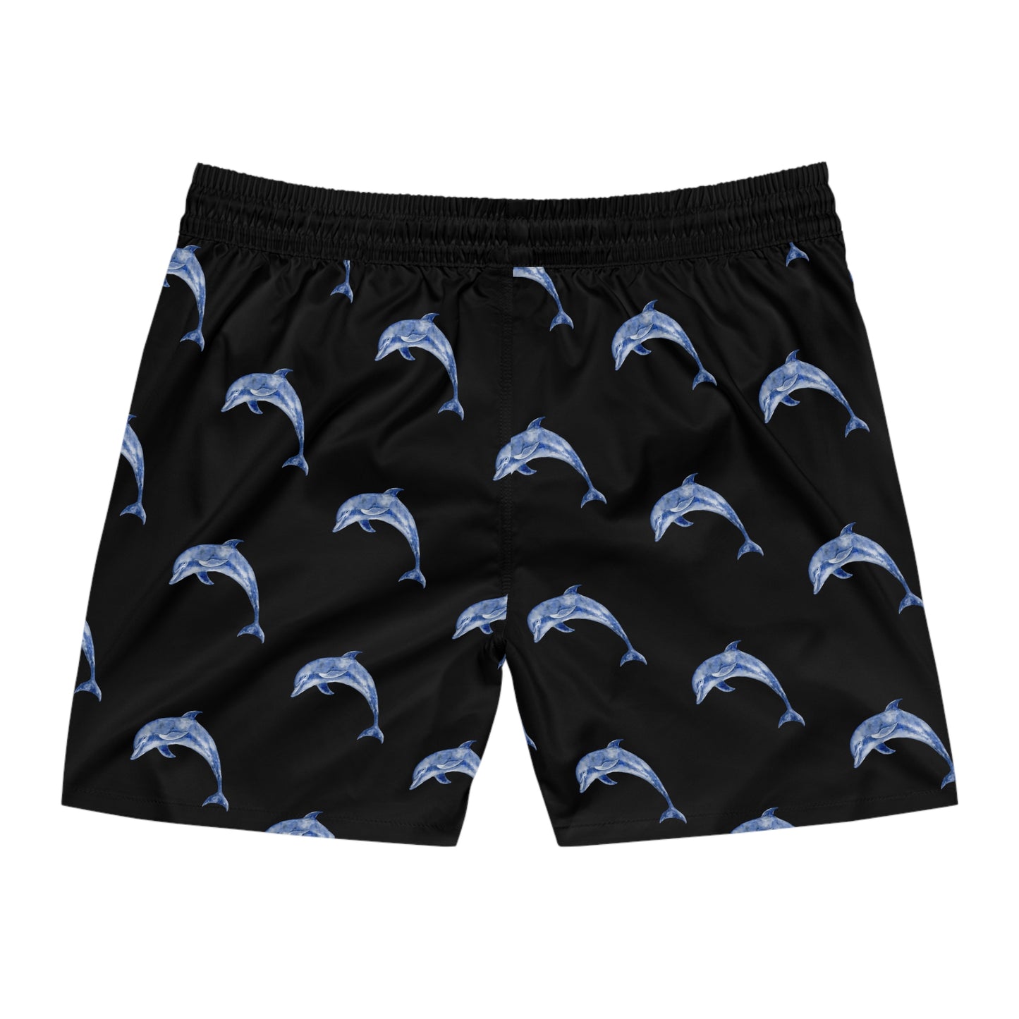 Swim Shorts - Men's Mid-Length Bathing Suit with Dolphin Design