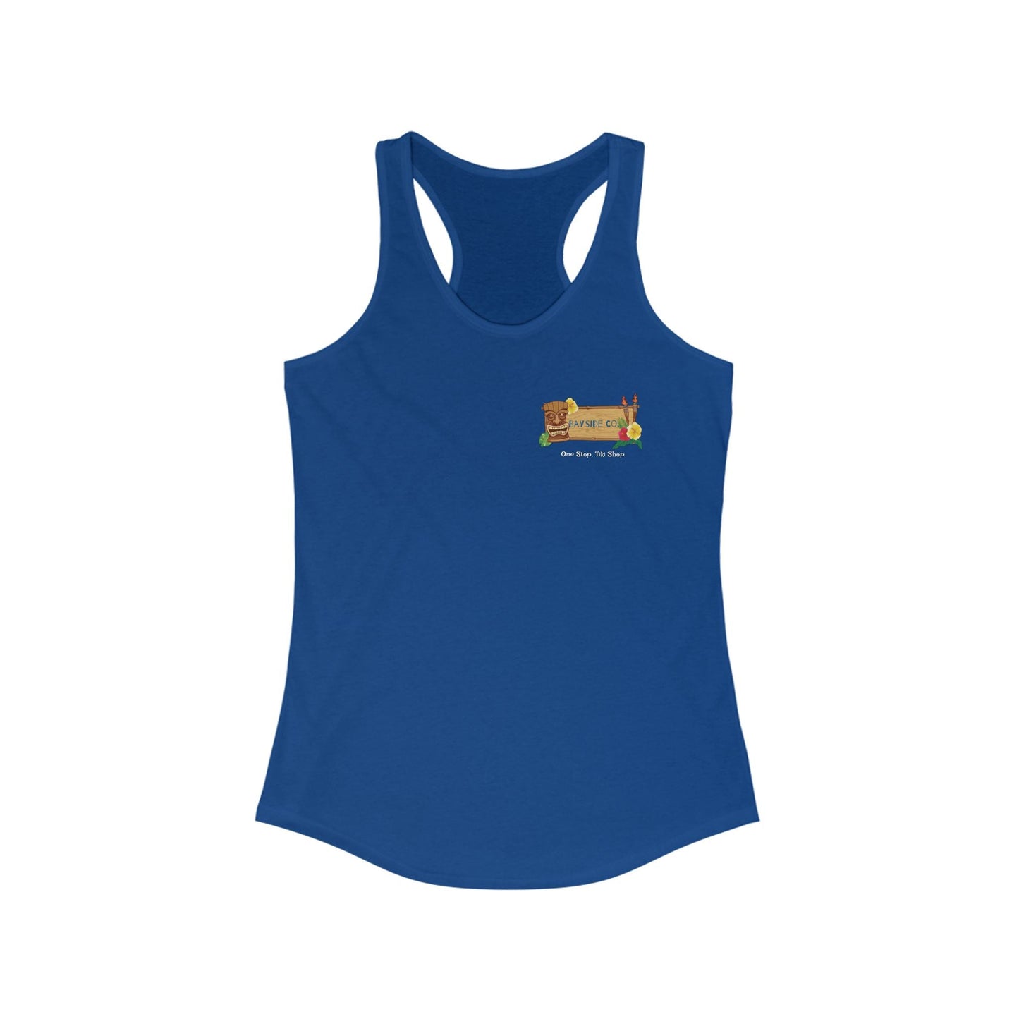 Bayside Co "One Stop, Tiki Shop" Women's Razorback Tank Top