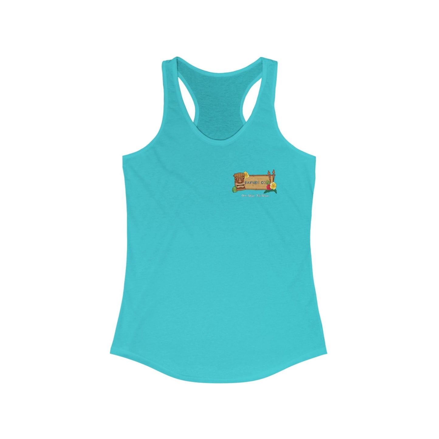 Bayside Co "One Stop, Tiki Shop" Women's Razorback Tank Top