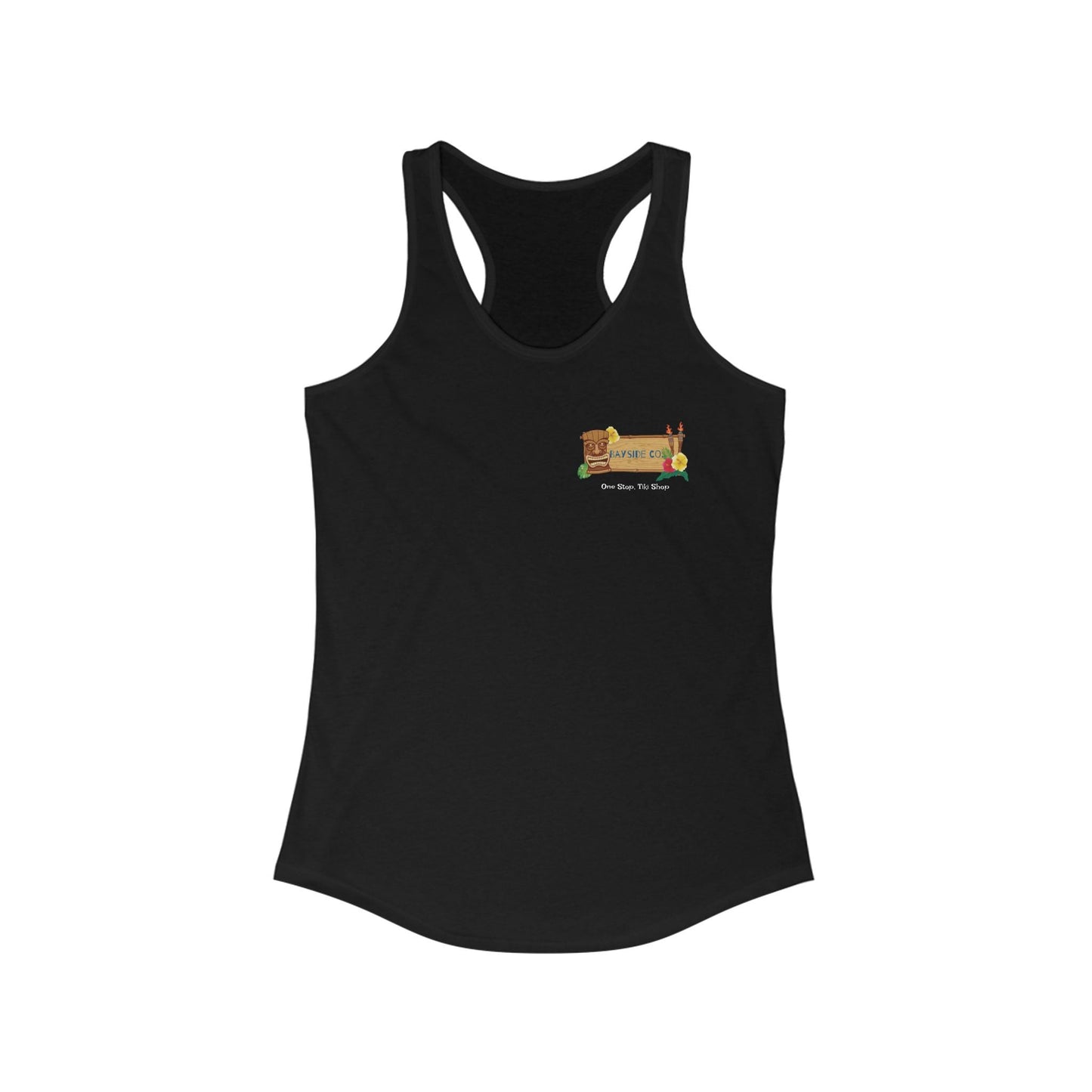 Bayside Co "One Stop, Tiki Shop" Women's Razorback Tank Top