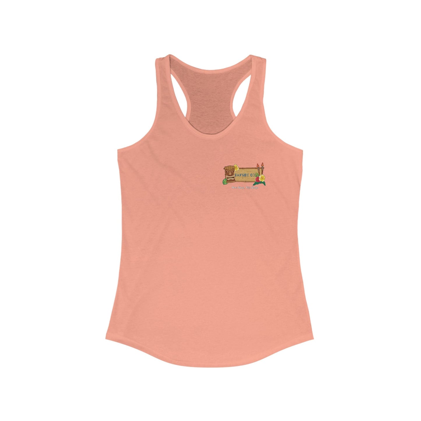 Bayside Co "One Stop, Tiki Shop" Women's Razorback Tank Top