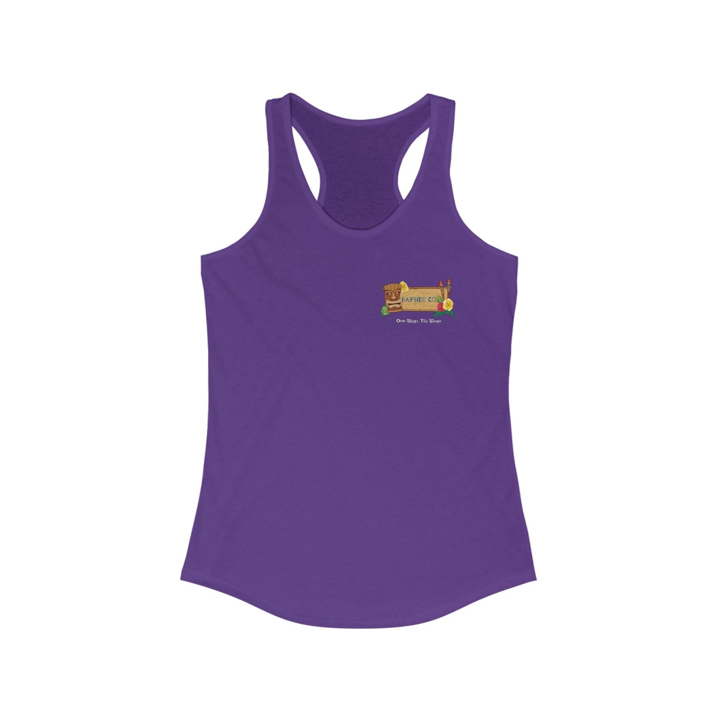 Bayside Co "One Stop, Tiki Shop" Women's Razorback Tank Top