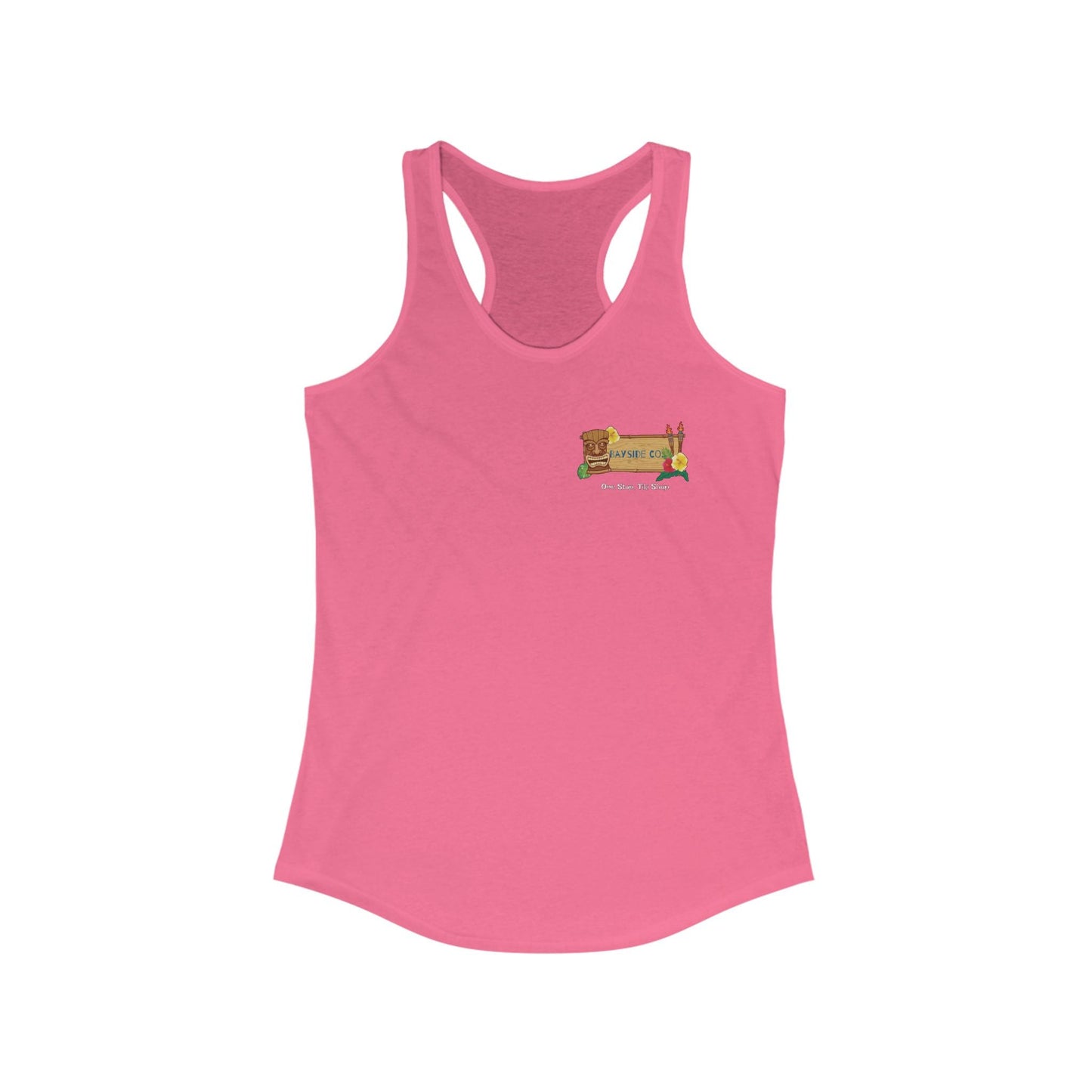 Bayside Co "One Stop, Tiki Shop" Women's Razorback Tank Top