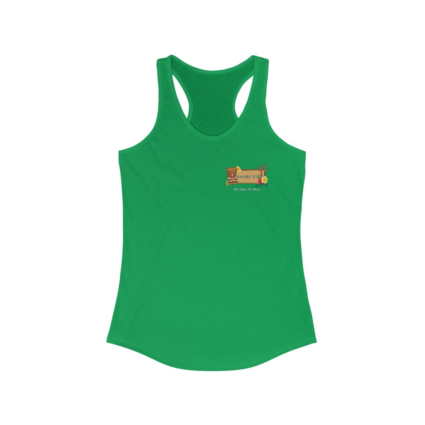 Bayside Co "One Stop, Tiki Shop" Women's Razorback Tank Top